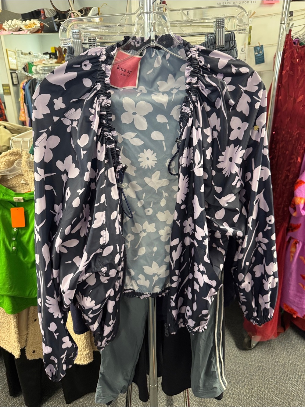 Kate spade floral windbreaker jacket S // 091908